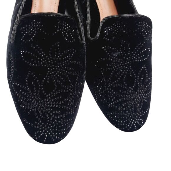Schutz Velour Floral Jeweled Loafers - Picture 6 of 6